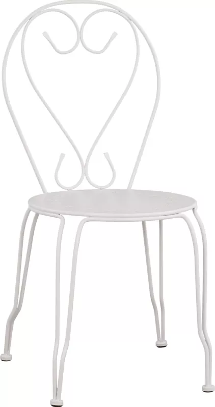 Karrige metalike Amore FH5007.12,  42x48x90 cm, e bardhë