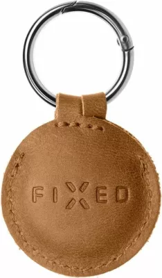 Mbështjellës Fixed për AirTag FIXWAT-C2-BRW lëkurë gjedhi italiane me keychain, kafe