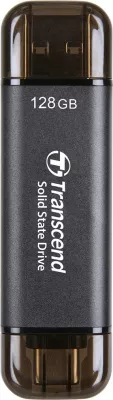 SSD i jashtëm Transcend ESD310C 128GB USB-C USB 3.2 Gen 2x1, e zezë