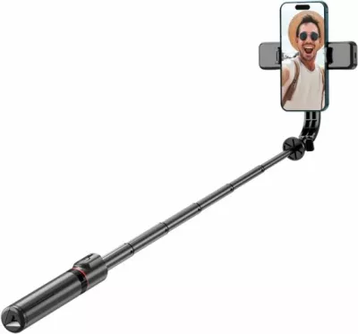 Selfie stick me tripod Tech-Protect L05S me Bluetooth dhe dritë LED, i zi