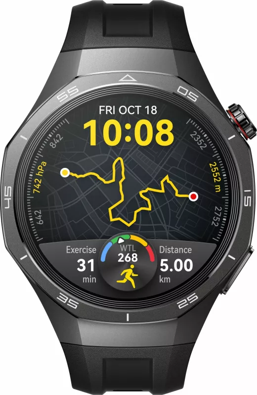 Smartwatch Huawei WATCH GT5 Pro 46mm, AMOLED, GPS, Ngjyrë e zezë