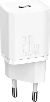 Karikues i shpejtë Baseus Super Si Quick Charger 1C, 20W, USB-C, Bardhë
