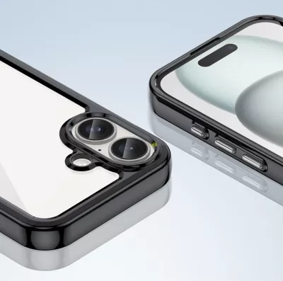 Mbështjellës Hurtel Outer Space Case për iPhone 16, i zi