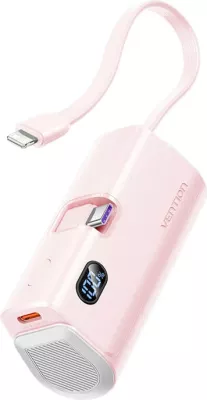Powerbank Vention FHQP0, 4800mAh, 22.5W, LED display, rozë