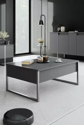 Set mobiljesh për dhomë dite, Hanah Home Luxe, antracit, argjend