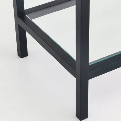 Raft librash Hanah Home, K100, ngjyrë e zezë, 80x165x30 cm