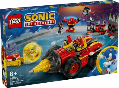 Set ndërtimi LEGO Sonic the Hedgehog 76999 Super Sonic vs. Egg Drillster, 590 pjesë, multikolor