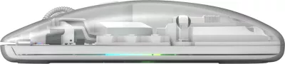 Maus Marvo M808W Prism 20W wireless, 2.4GHz/Bluetooth, RGB, bateri 400mAh, transparent