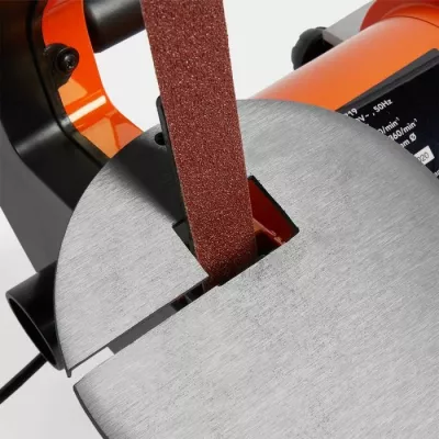 Makinë lëmimi stacionare me shirit & disk VONHAUS 3500219, 250W, shirit 25x760mm, disk 125mm, set 3 rripa + 3 disqe, portokalli/zi