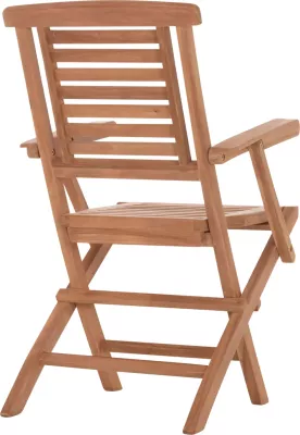 Karrige palosëse për ngrënie jashtë, dru tik, CRANDER FH6377, set prej 2 copë, 53x63x90cm