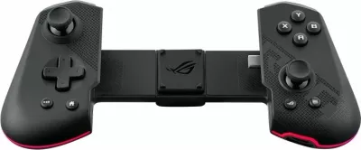 Kontroller gaming Asus ROG Tessen 90GC01D0-BGP000, USB-C për Android, palosshëm, 20 butona, 2 analoge, me ndriçim, me mbajtëse telefoni, e zezë/gri