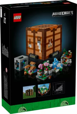 Set ndërtimi LEGO Minecraft 21265, The Crafting Table, 1195 pjesë, multikolor