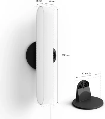 Dritë murale e mençur Philips Hue Play, Bluetooth/Zigbee, LED e integruar, Bardhë