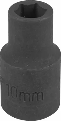 Kapak Forcekraft 59049, 1/2\", 10mm, 6-këndësh, i shkurtër, i zi, 1 copë