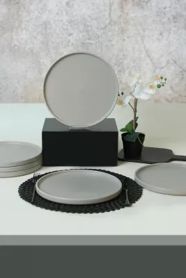 Set pjatash shërbimi (6 copë), Hermia Concept, gri mat, ST038006F995A000000MAS3T00