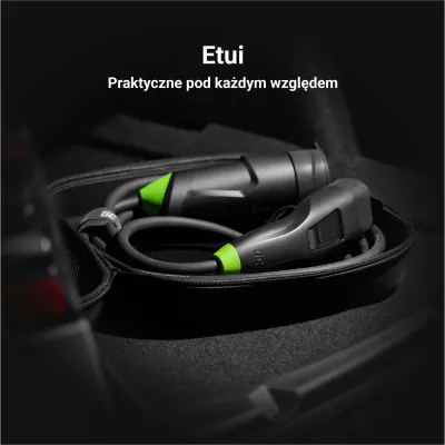 Stacion karikimi EV Green Cell Habu, 7 m, 2-në-1, 11 kW, i zi