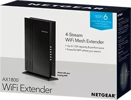 Zgjatues rrjeti NETGEAR AX1800 Mesh Extender EAX20, 4 porta, WiFi 6, i zi