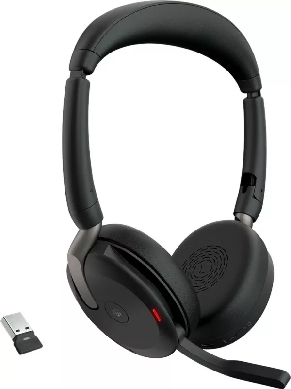 Smartwatch Jabra Evolve2 65 Flex, Link380a MS Stereo, Wired & Wireless, 20 - 20000 Hz, Office/Call center, 136 g, Headset, Black