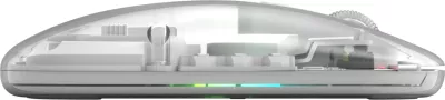 Maus Marvo M808W Prism 20W wireless, 2.4GHz/Bluetooth, RGB, bateri 400mAh, transparent