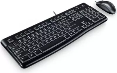Set tastierë dhe maus Logitech MK120, USB, QWERTZ, i zi
