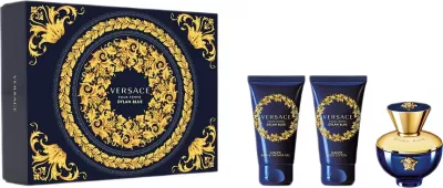 Set dhuratë për femra Versace Pour Femme Dylan Blue Eau de Parfum 50ml + xhel dushi 50ml + locion trupi 50ml