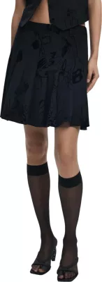 Fund mini për femra Desigual FAL_FLOCK 25WWFW10, i zi [Madhësia: L]