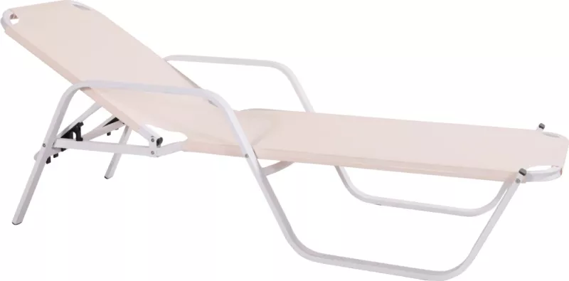 Shtrat profesional për plazh alumini, FH5484.03, i bardhë, 192x62x33 cm