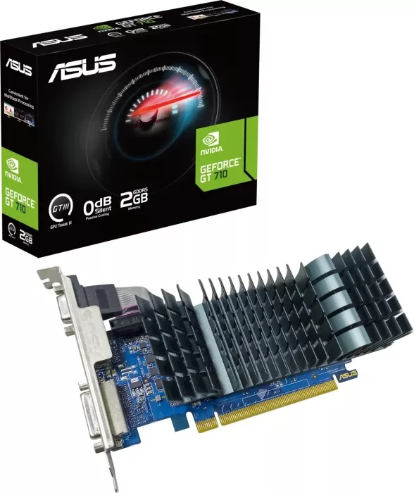 kartelë grafike ASUS GeForce GT 710 GT710-SL-2GD5-BRK-EVO, 2GB GDDR5, PCI-E 2.0, low profile bracket