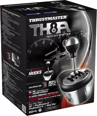 Ndërrues marshe Thrustmaster TH8A Add-On Shifter për timon garash, PC/PS3/PS4/Xbox One, zi/argjend, 1 copë