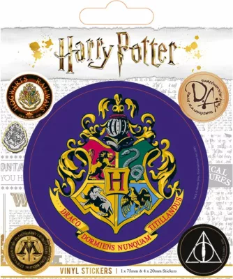 Stiker vinyl Pyramid International Harry Potter Hogwarts, set 5 copë (1x 75mm + 4x 20mm)