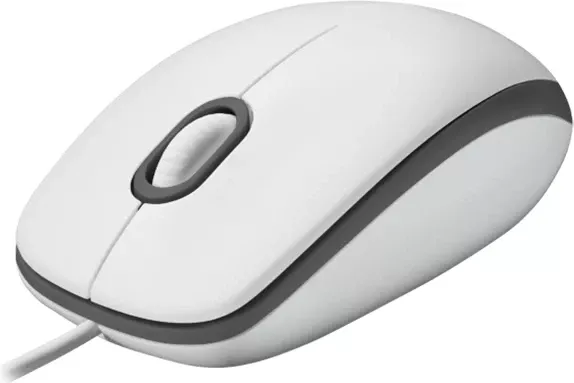Maus Logitech M100 me kabllo USB 1000 dpi, i bardhë thumbnail 3