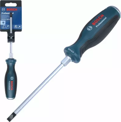 Kaçavidë Bosch Professional SL 6,5 x 125 mm, krom-vanadium, SoftGrip, blu/zezë
