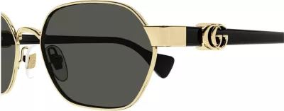 Syze dielli për femra Gucci GG1593S 001, të zeza me ari [Madhësia: 56]