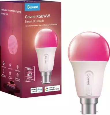 Llambë smart Govee RGBWW, 800lm, B22, e bardhë e ngrohtë në e bardhë e ftohtë