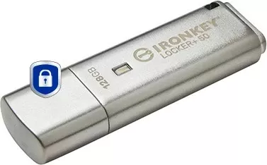USB stick Kingston IronKey Locker+ 50 128GB, argjendtë