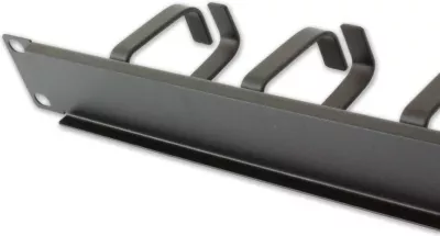 Organizuesi i Kabllave Techly 305922 për Kasë Rack 19", 1U, me 5 mbajtëse 65mm, ngjyrë e zezë