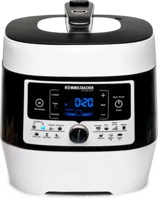 Multi-cooker ROMMELSBACHER MD 1000, 4L, digjital, zi/bardhë