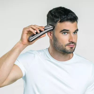 Makinë rroje Wahl Elite Groom, 3028050, me bateri Lithium-Ion, e zezë/argjendtë