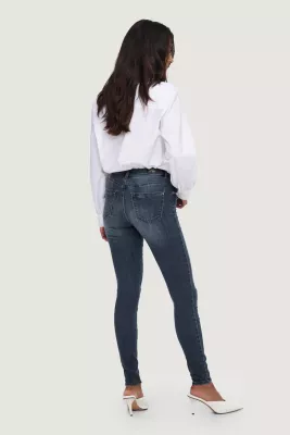 Xhinse skinny për femra Only ONLWAUW MID SK DNM BJ777, blu e errët denim [Madhësia: XS/32]