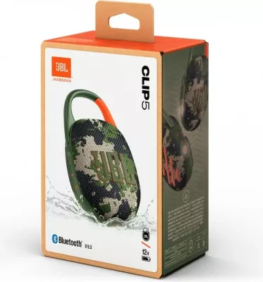 Altoparlant portativ JBL Clip 5, Bluetooth, 12 orë, kamuflazh