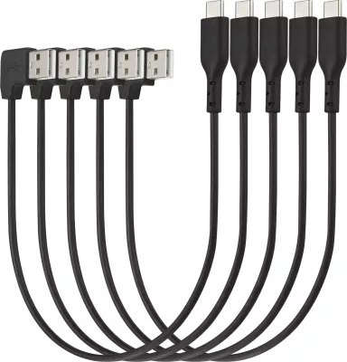 Kabllo USB-A në USB-C Kensington Charge & Sync, 5 copë, 0.327m, e zezë