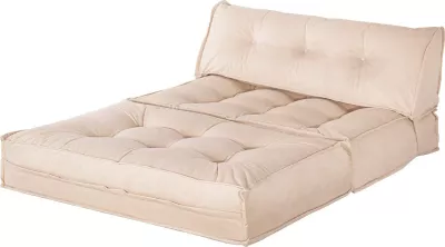 Divan-krevat 2 vendësh, Atelier del Sofa, kadife bezhë