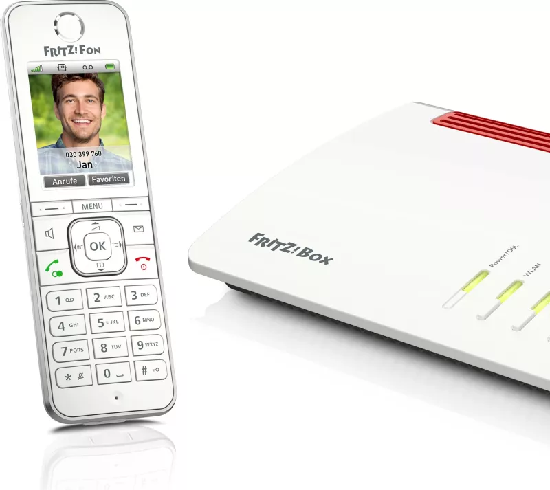 Telefon DECT AVM FRITZ!Fon C6, Wireless, Speakerphone, 300 kontakte, Bardhë