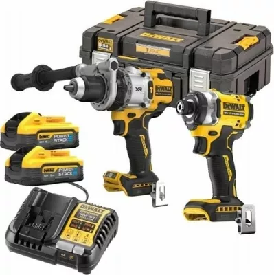 Set veglash me bateri DeWalt DCK2200H2T-QW 18V XR, 2x 5Ah PowerStack, 6 pjesë, me karikues dhe kuti TSTAK