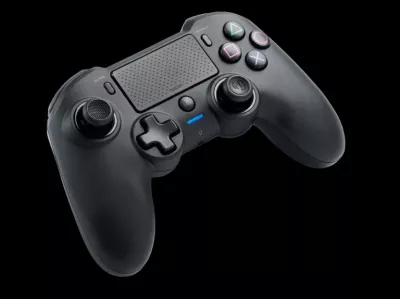 Kontroller wireless Nacon PS4 Asymmetric, deri 7 orë bateri, prizë 3.5mm, i zi
