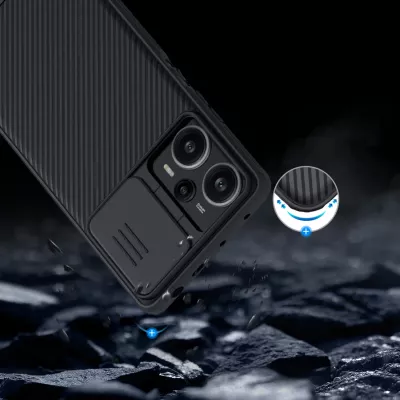 Mbështjellës Nillkin CamShield Pro për Xiaomi Redmi Note 12 Turbo / Poco F5, i zi