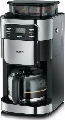 Aparat kafeje Severin KA 4810, 1.4 L, me mulli të integruar, 1000 W, ngjyrë e zezë, çelik inox