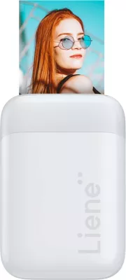 Printer fotografish portativ Liene Pearl KW001-65022, 2x3\", Zink, Bluetooth, 50 fletë, i bardhë