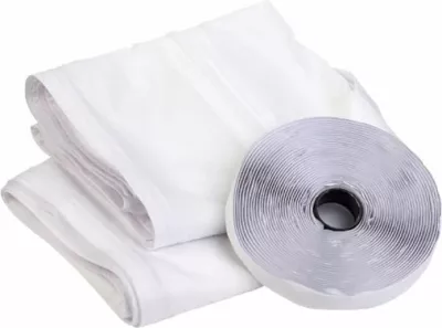 Vulë dritare kulmi BECOOL BC04AIRSTPDF, 2x200 cm, me Velcro, e bardhë, set 2 copë