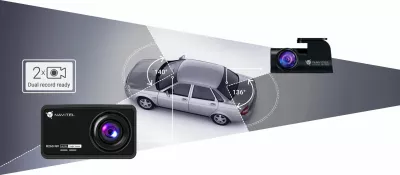 Kamerë dashcam Navitel R260 NV, Full HD 1080p 60fps, kënd 140°, microSD deri 256GB, Night Vision, e zezë, set me mbajtëse + karikues veture